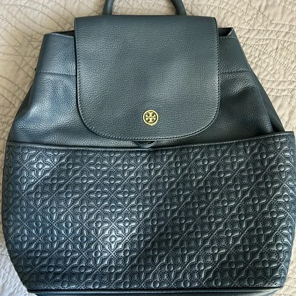 Tory Burch Navy Blue Backpack